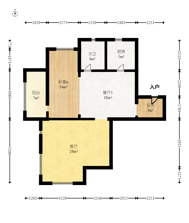 建发央著  5室2厅3卫   345.00万室内图1