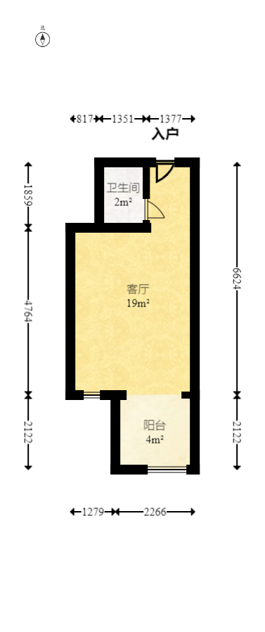 建安像素汇  1室1厅1卫   19.00万室内图1