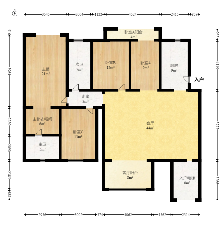 万科紫台  4室2厅2卫    335.0万室内图1