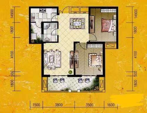 尚格名城香榭丽舍 2室2厅1卫 32.8万 尚格名城香榭丽舍 2室2厅1卫 32.8万室内图