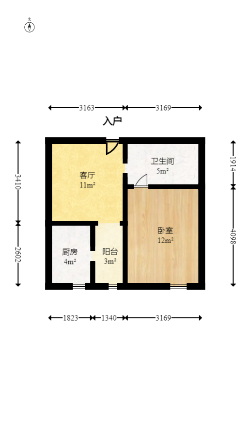 光明城市(星辰青年城) 1室1厅1卫 32.80万 光明城市(星辰青年城) 1室1厅1卫 32.80万户型图