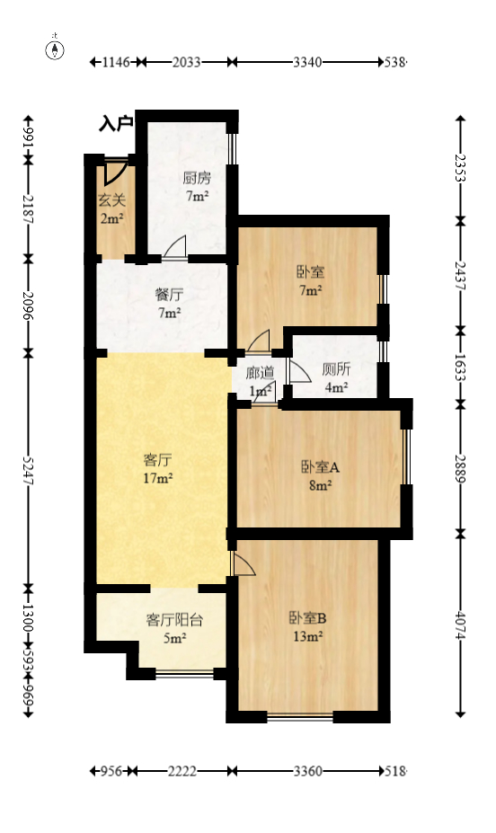 万科白鹭郡  3室2厅2卫    135.0万室内图1