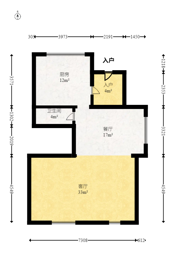 保利城（中航城国际社区、郡原美村）  3室2厅1卫   336.60万室内图1
