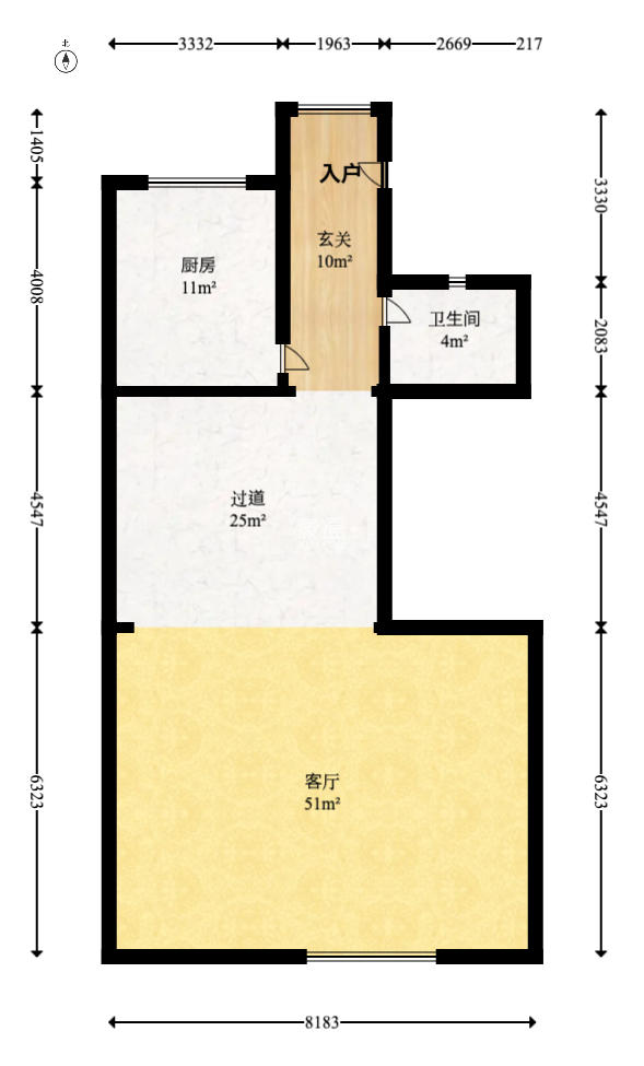 湖南报业文化城（米地亚家园）  4室2厅3卫    389.98万室内图1