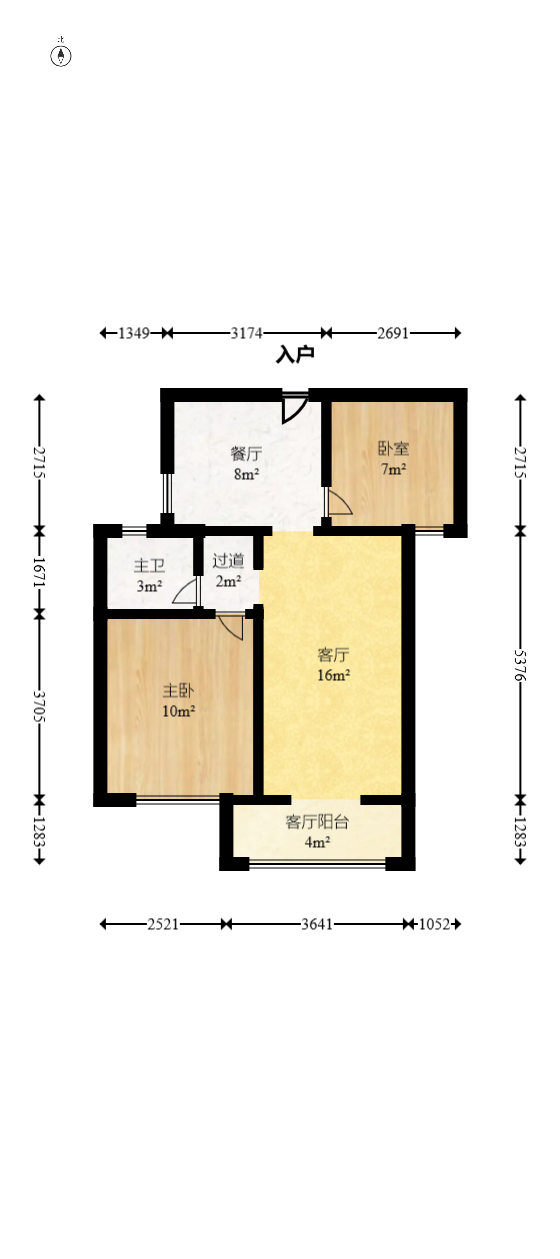 荣盛花语城 2室2厅1卫 45.00万 荣盛花语城 2室2厅1卫 45.00万户型图