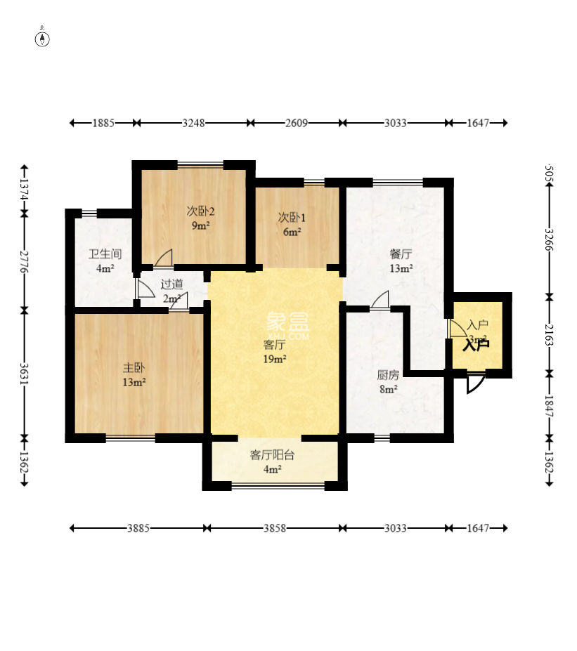 珠江郦城薰衣道 3室2厅1厨1卫 113.00万