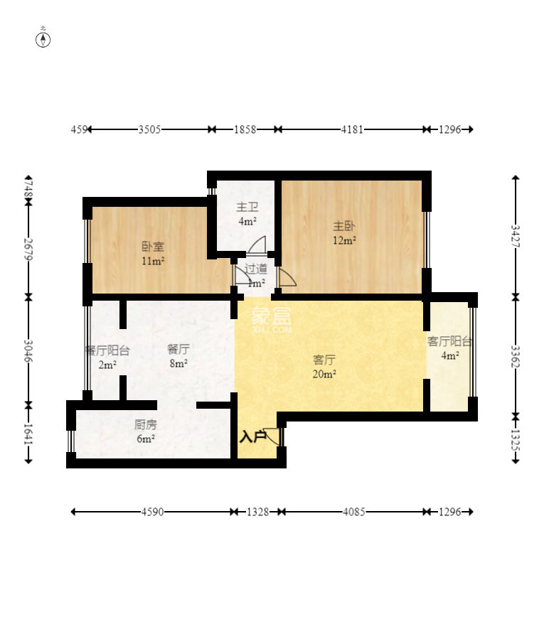 山水湾 2室2厅1厨1卫 67.60万