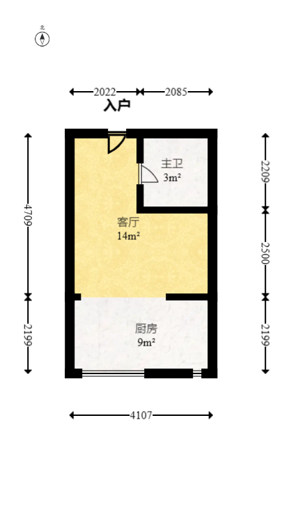 天健芙蓉盛世一期  1室1厅1卫   28.60万室内图1