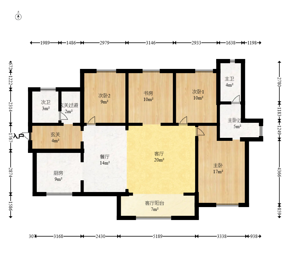 万科里金域国际  4室2厅2卫    315.0万室内图1