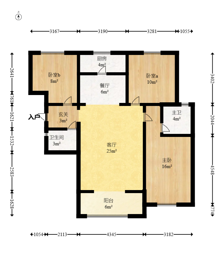 澳海澜庭 3室2厅2卫 88.5万 澳海澜庭 3室2厅2卫 88.5万户型图