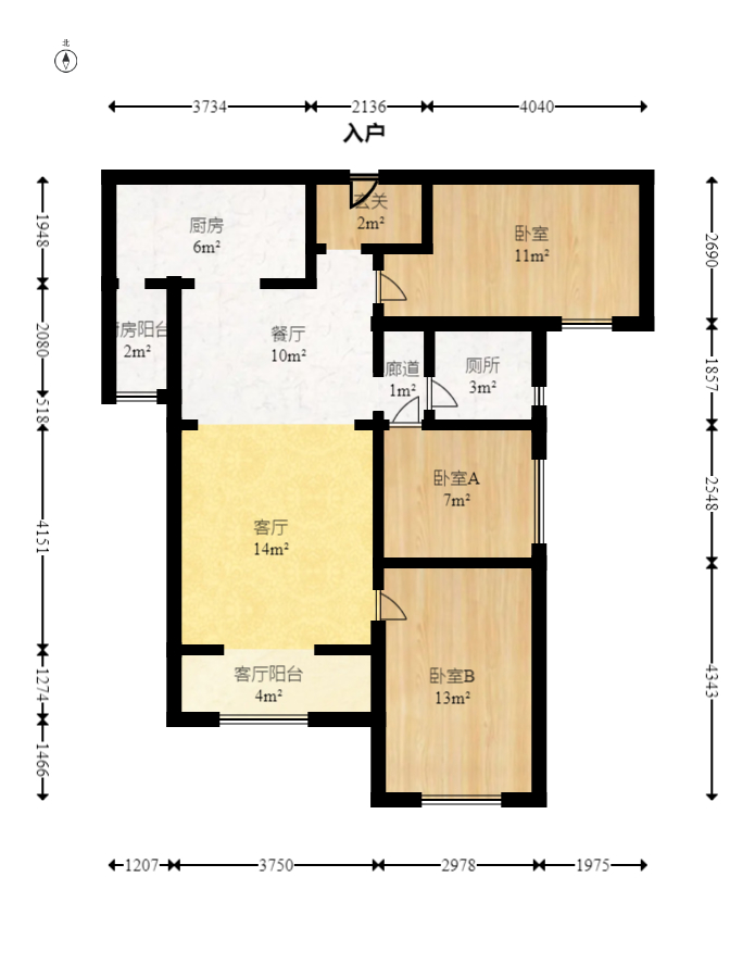 湘熙水郡（观澜海赋家园）  3室2厅1卫    96.0万室内图1