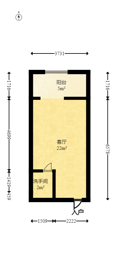 巢之恋  1室1厅1卫    26.0万室内图1
