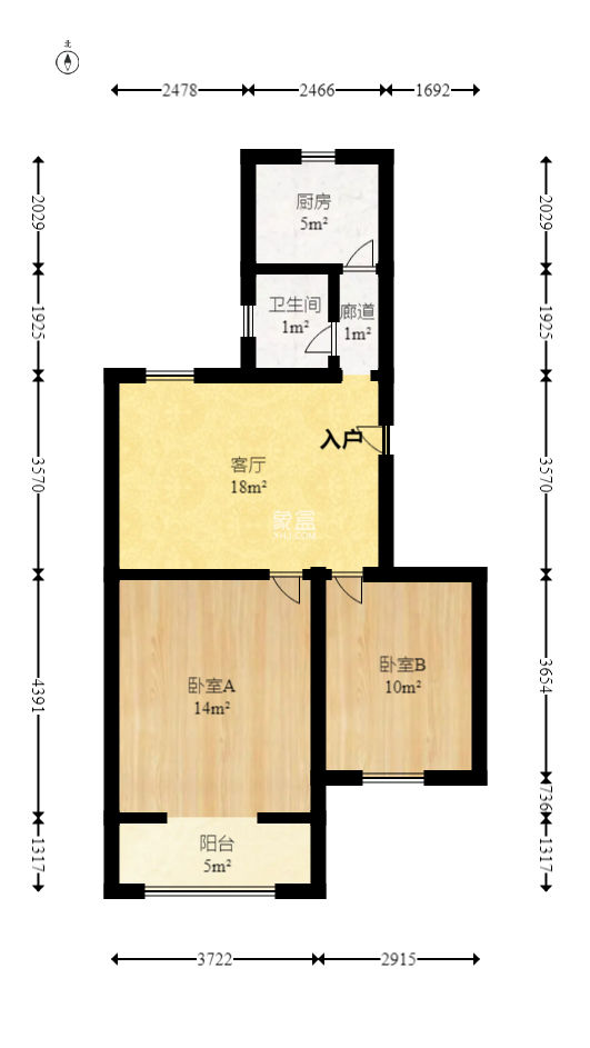 航天大院  2室2厅1卫   41.80万