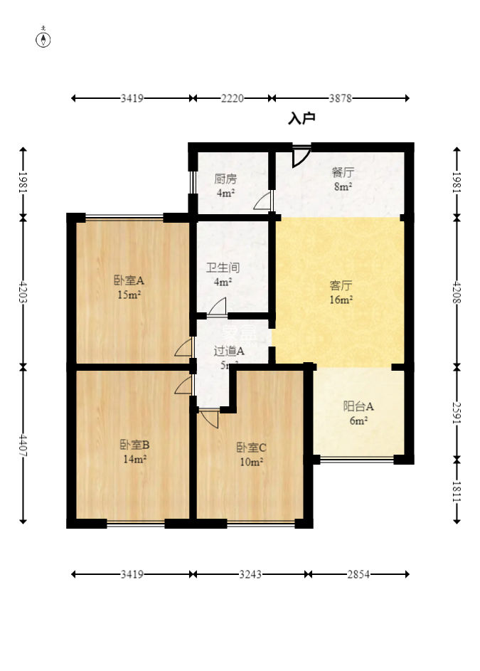 龙湖湘风原著（龙湖湘风星城） 3室2厅1厨1卫 86.30万