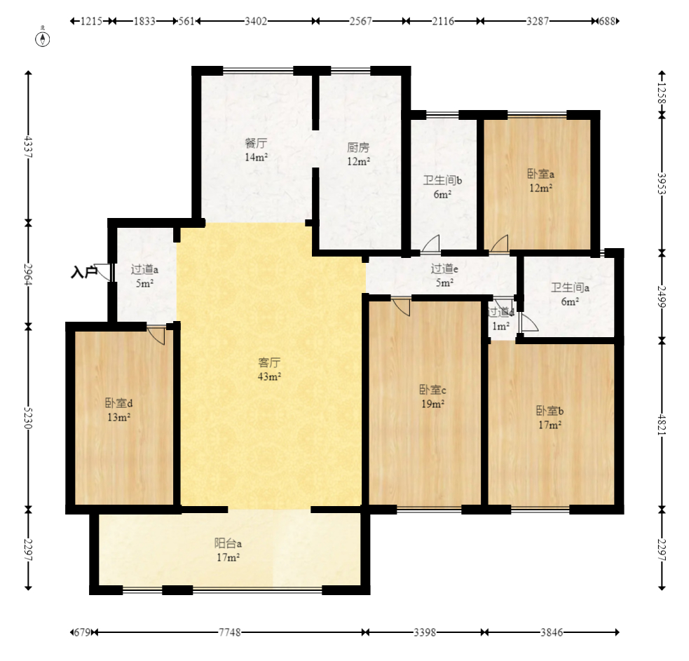 和美星城  4室2廳2衛(wèi)    185.0萬室內(nèi)圖1