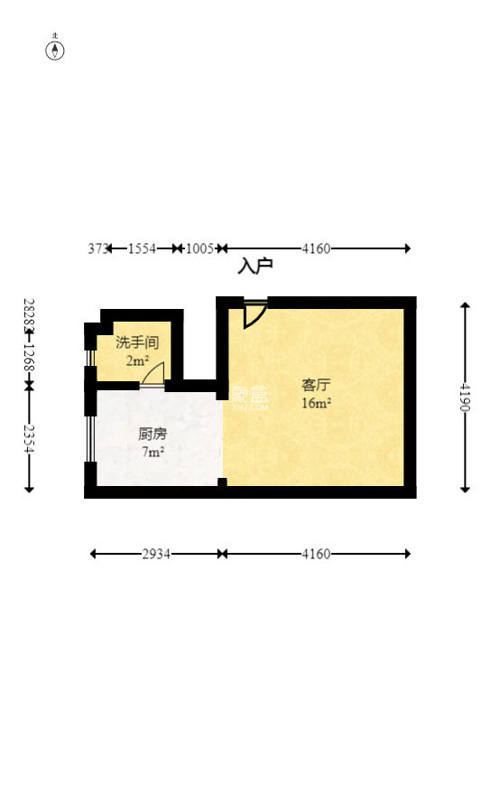 罗马国际公寓  1室1厅1卫   31.00万室内图1