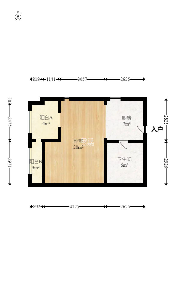 听香水榭 1室1厅 40.00万