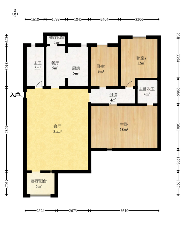 郡原居里  3室2厅2卫   105.00万 郡原居里  3室2厅2卫   105.00万户型图