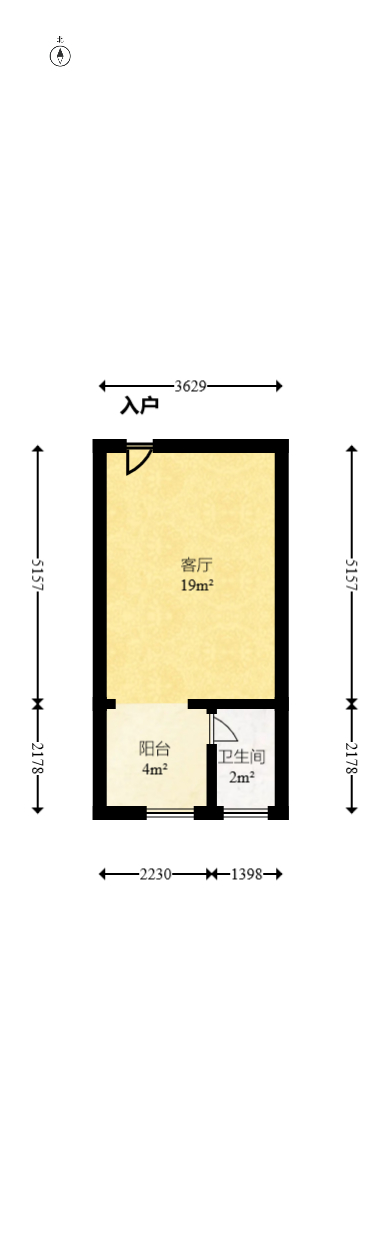 建安像素汇  1室1厅1卫   19.00万室内图1