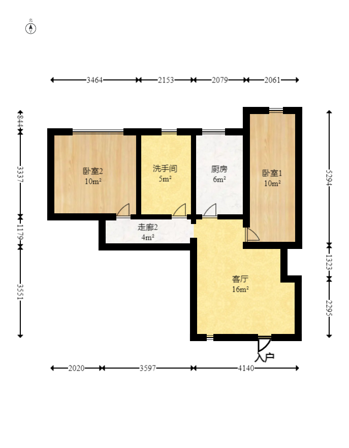 凯姆国际  3室2厅2卫   105.00万室内图1