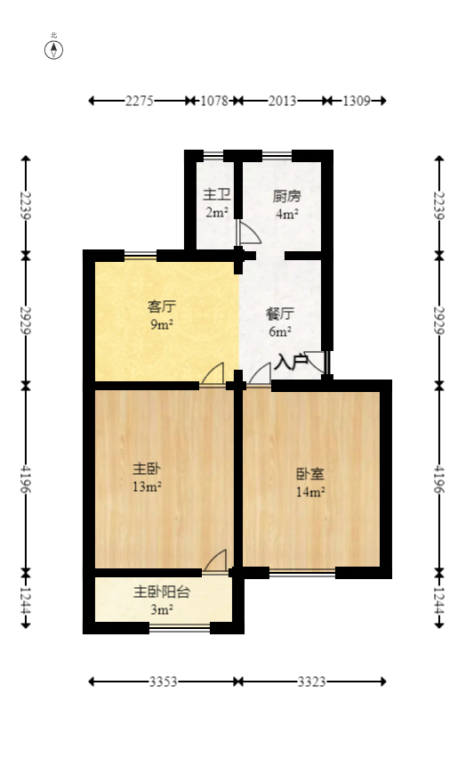 省水院宿舍  2室1厅1卫    58.0万 省水院宿舍  2室1厅1卫    58.0万户型图