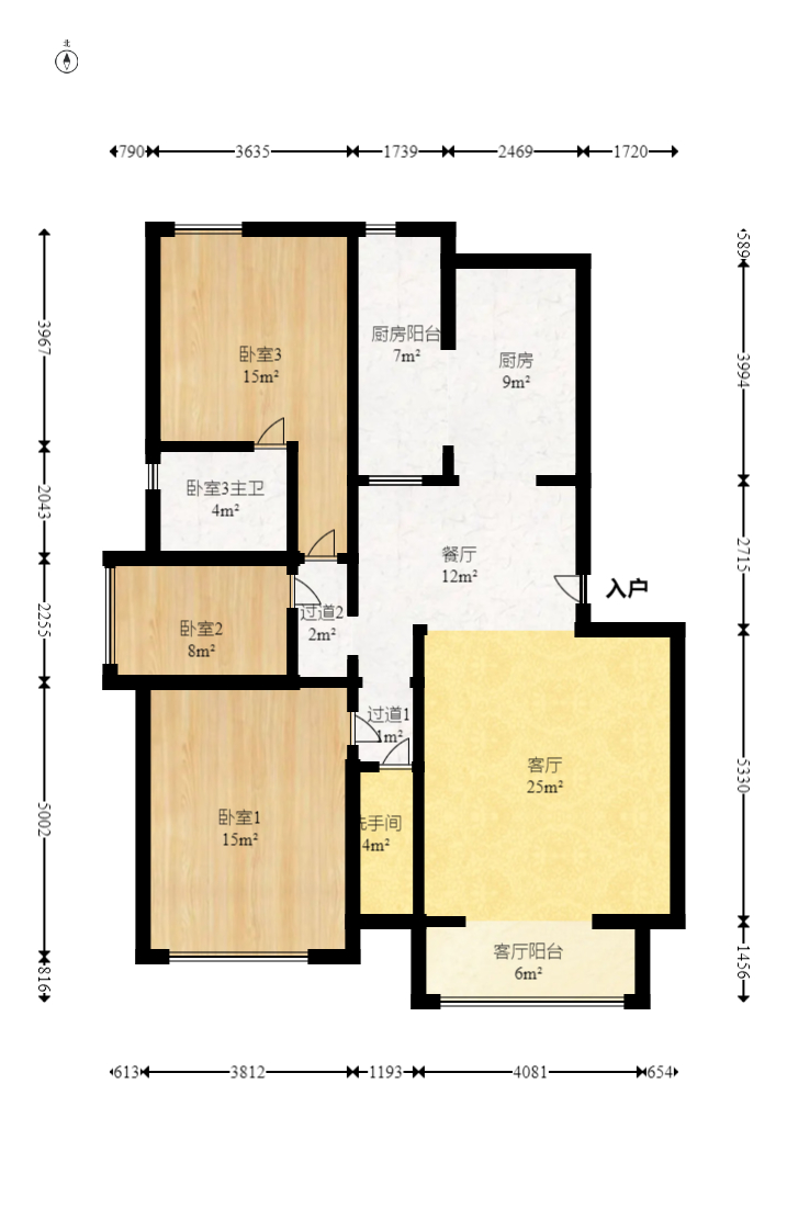 万博汇  3室2厅2卫   238.00万室内图1