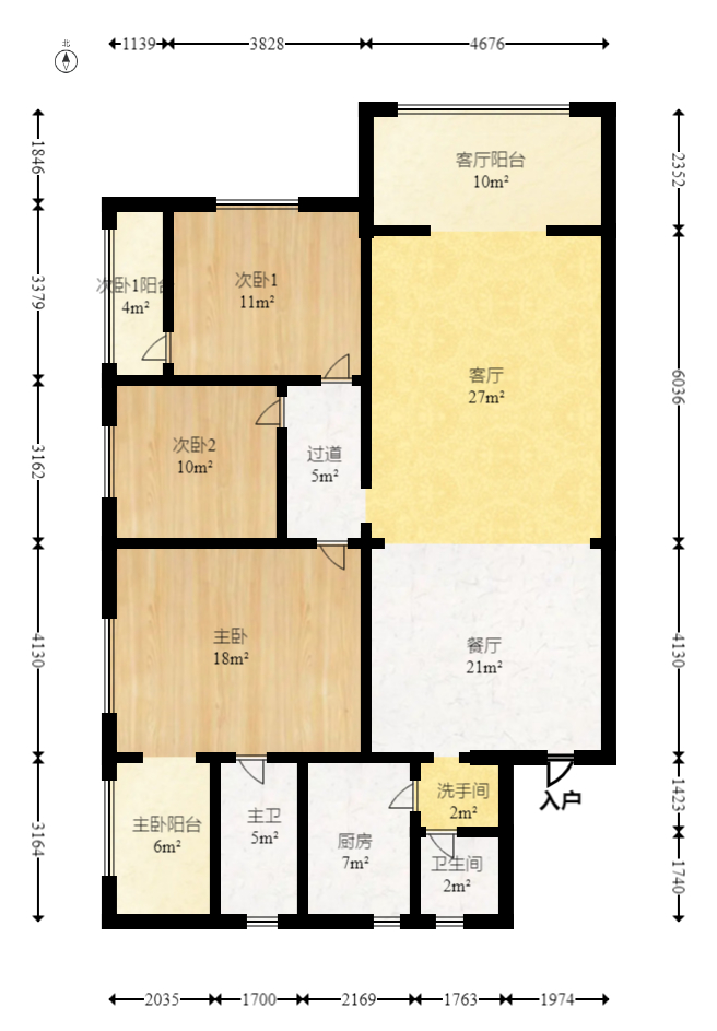 广场之星  3室2厅2卫   65.00万 广场之星  3室2厅2卫   65.00万户型图