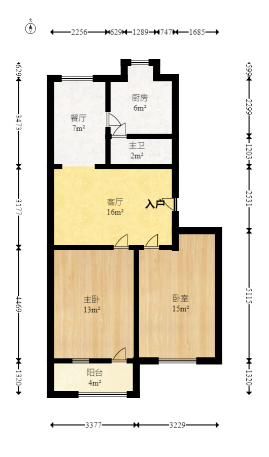 长勘小区  2室1厅1卫    72.0万室内图1