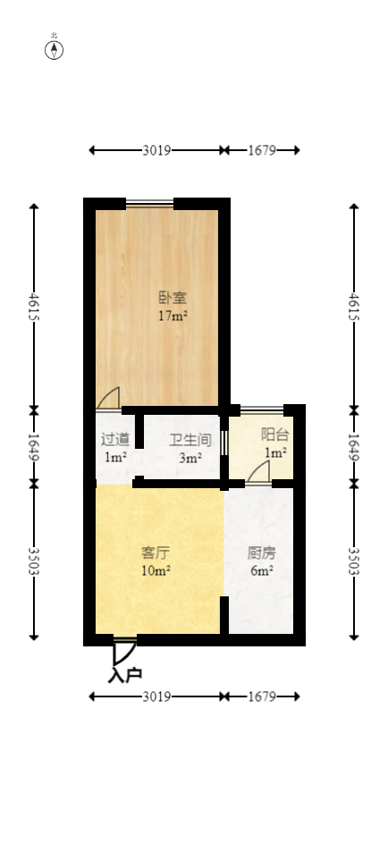 紫晶城  1室1厅1卫   25.00万室内图1