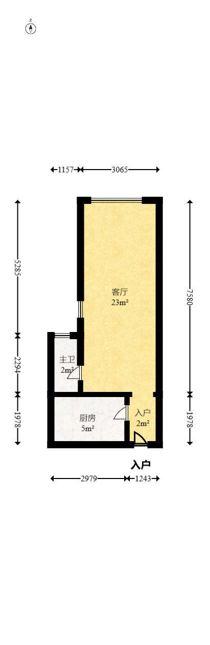 红树湾  1室1厅1卫   23.80万室内图1