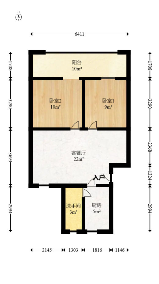 荷花园小区（安置房小区）  2室1厅1卫   39.80万