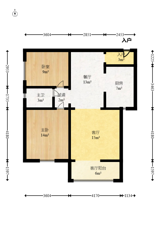 尚都花园城 2室2厅1卫 66.80万 尚都花园城 2室2厅1卫 66.80万户型图