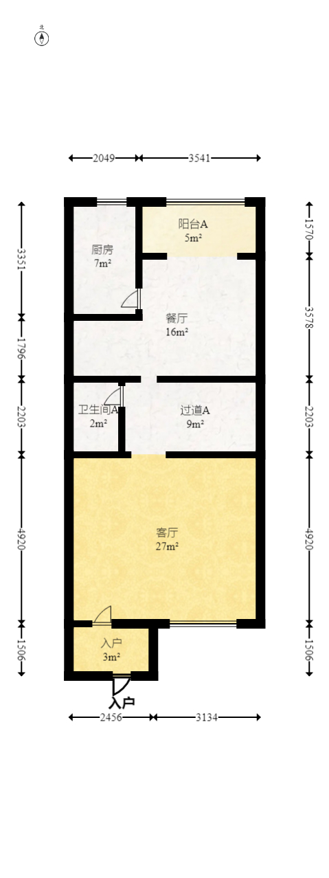 山与墅  4室2厅2卫   268.00万室内图1