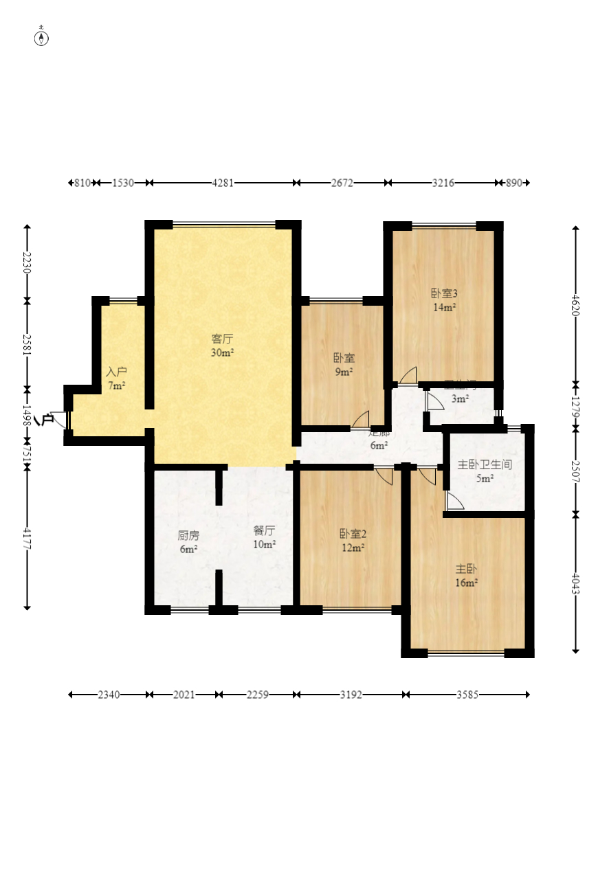 康桥长郡 4室2厅1卫 102.00万 康桥长郡 4室2厅1卫 102.00万户型图