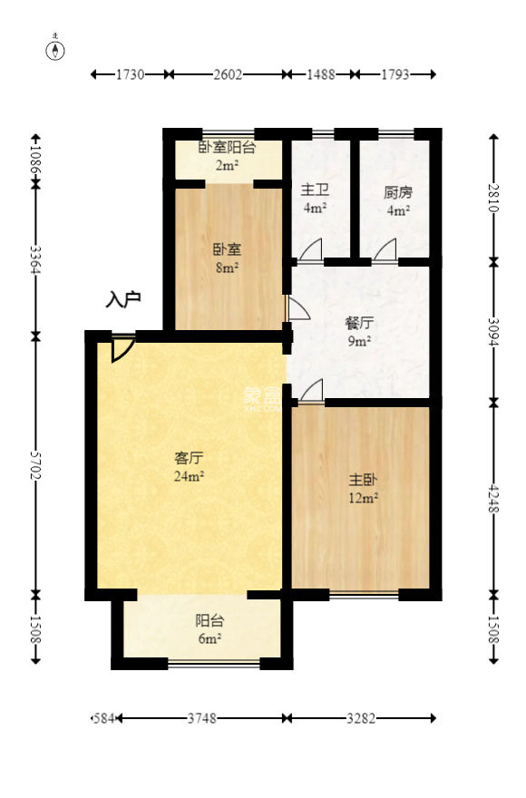 杏花园小区  2室2厅1卫   65.00万