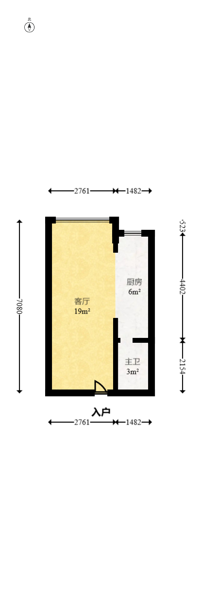 中信文化广场（中信新城二期）  1室1厅1卫   28.50万室内图1