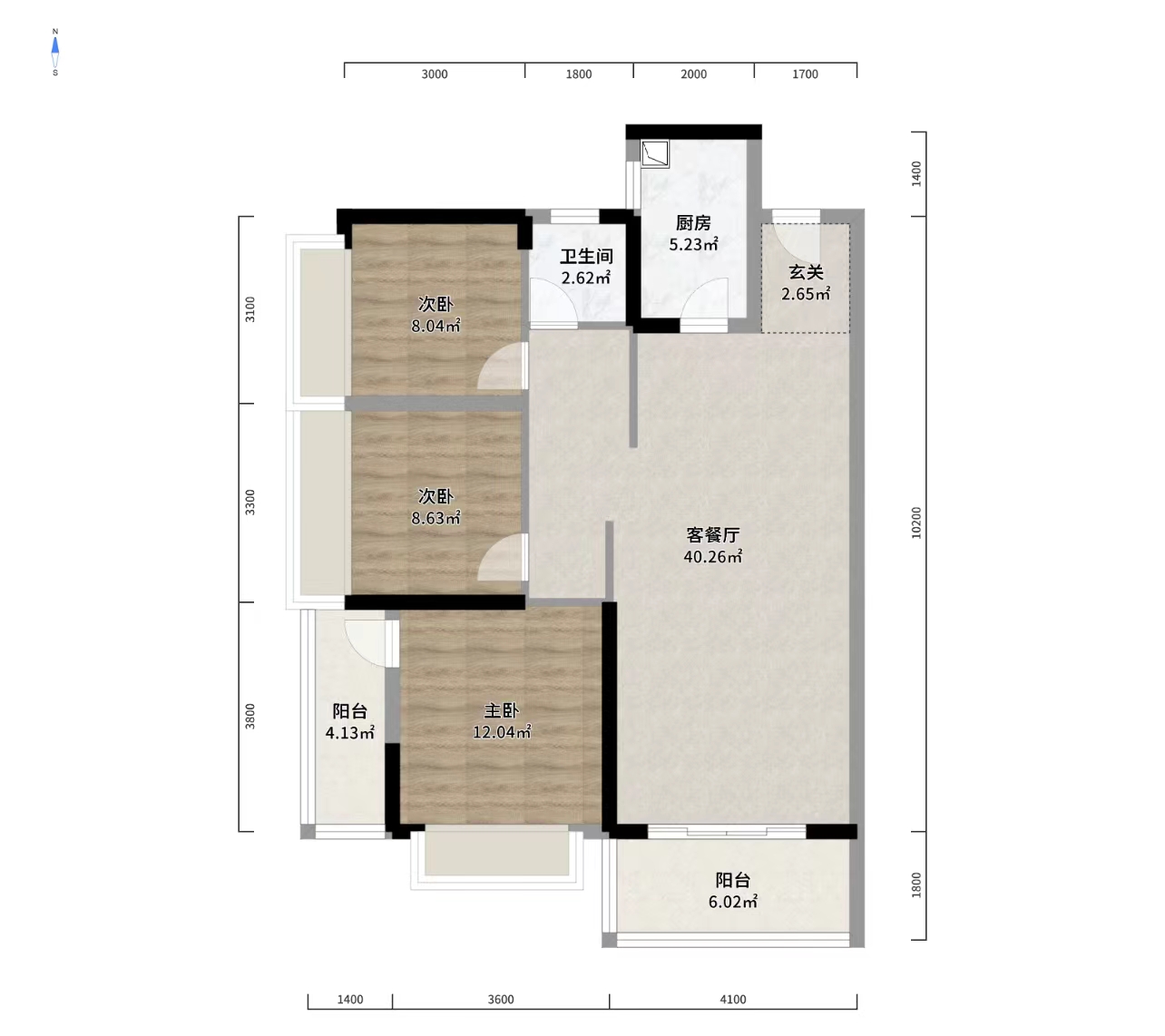 经世龙城  3室2厅1卫   85.60万