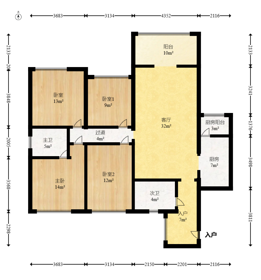 红橡华园(菲莎公馆)  4室2厅2卫    153.0万 红橡华园(菲莎公馆)  4室2厅2卫    153.0万户型图
