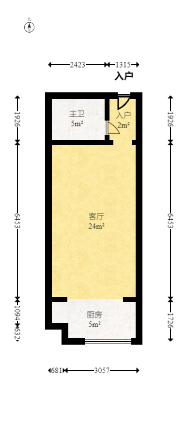 山水湾 1室1厅1卫 27.80万 山水湾 1室1厅1卫 27.80万户型图
