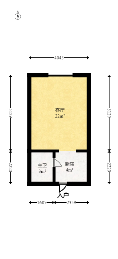 剑桥名门  1室1厅1卫   34.20万室内图1