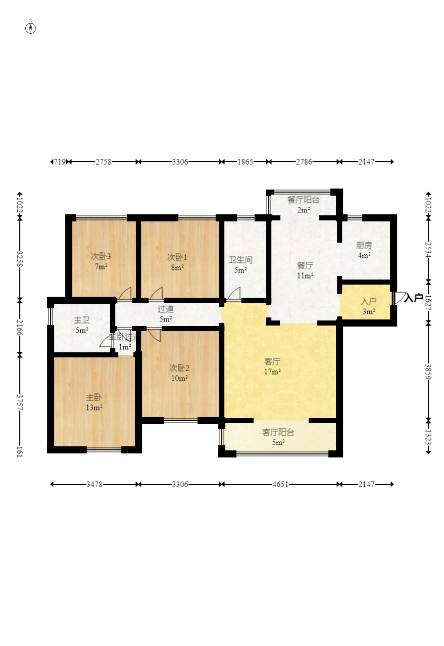 中建悅和城  4室2廳2衛(wèi)    122.0萬室內圖1