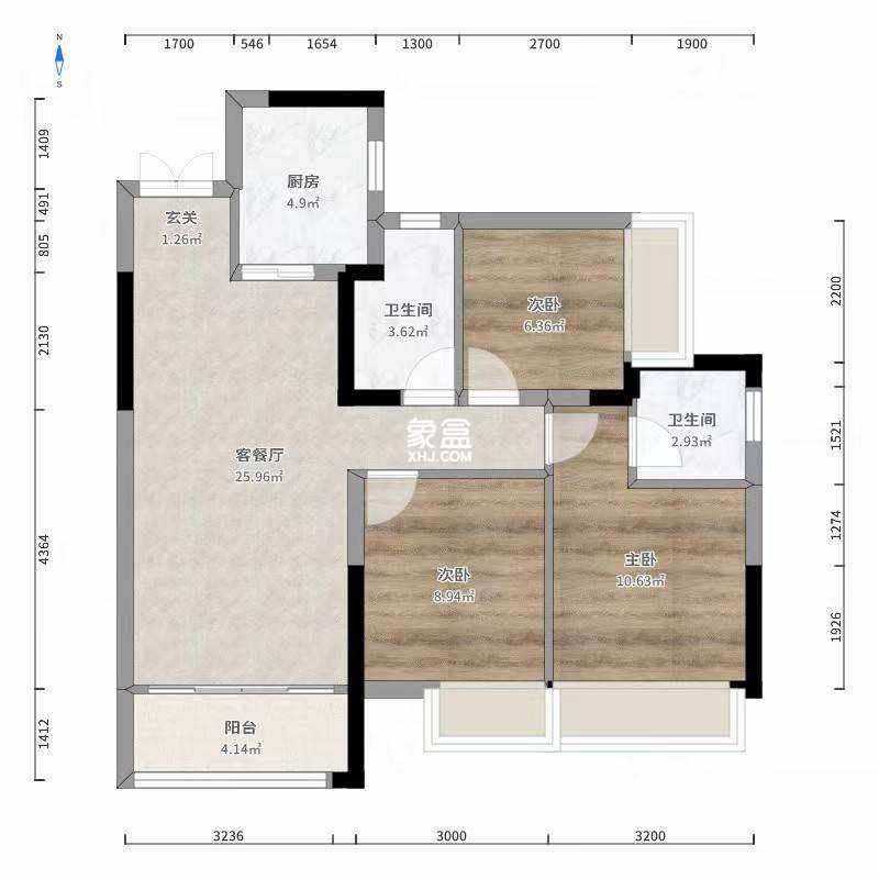 经世龙城  3室2厅2卫    36.0万