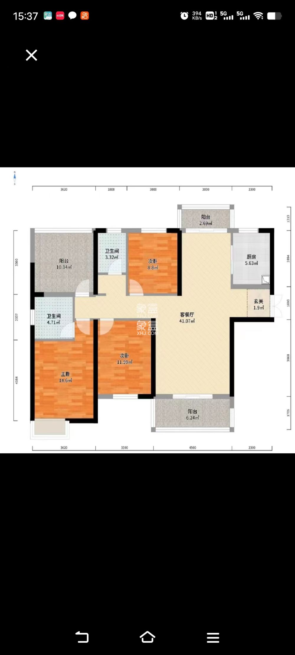 中建江湾壹号  4室2厅2卫   87.00万