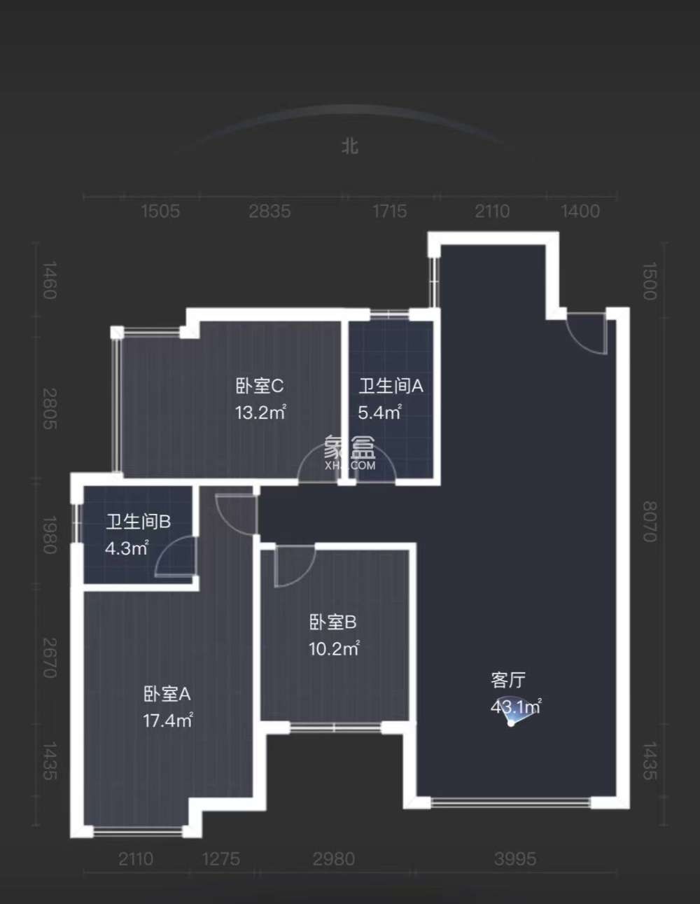 西郡佳园  3室2厅2卫   58.00万