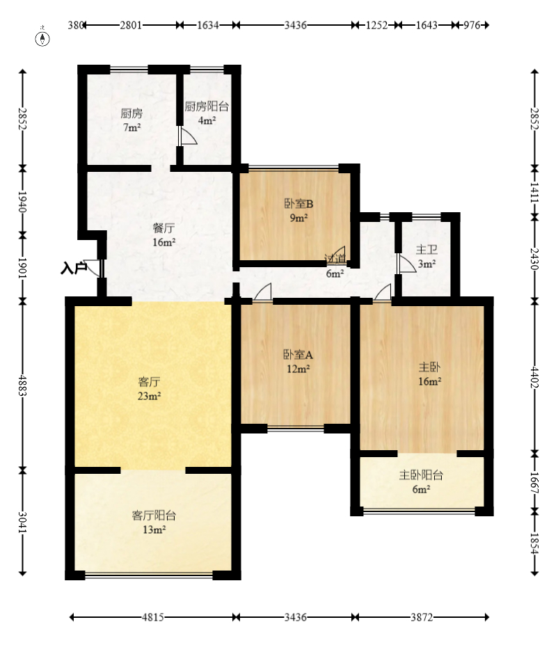 美林水郡 3室2厅1卫 78.8万 美林水郡 3室2厅1卫 78.8万户型图