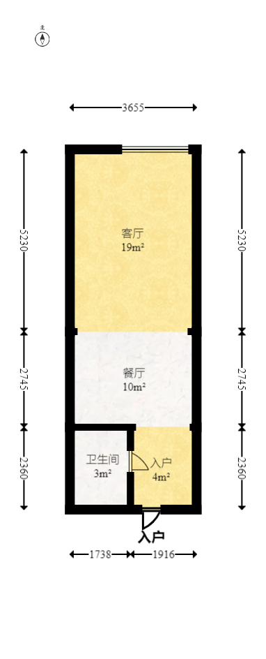 海伦春天  1室1厅1卫    34.98万室内图1