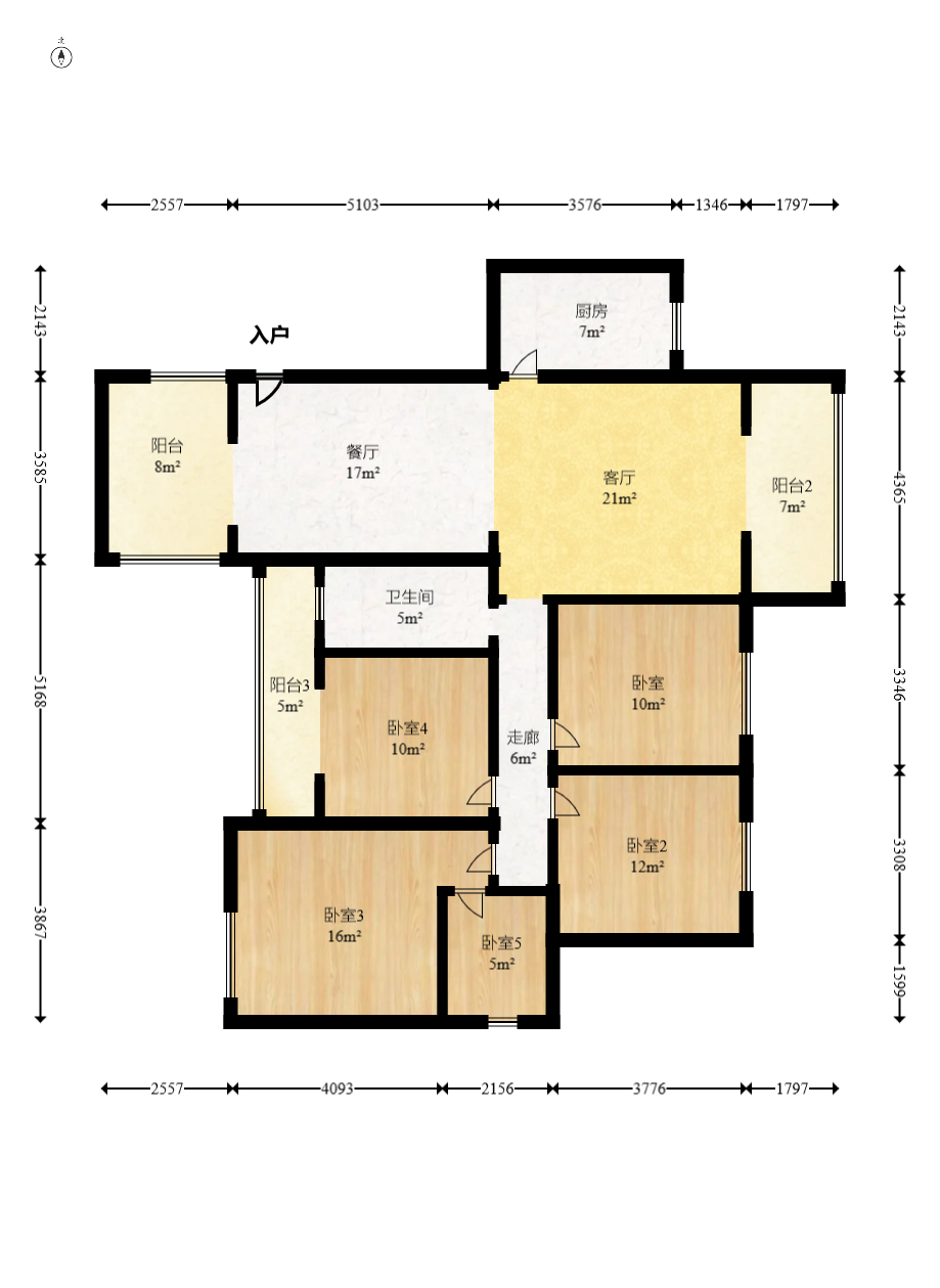 爵士湘 4室2厅2卫 90.00万 爵士湘 4室2厅2卫 90.00万户型图