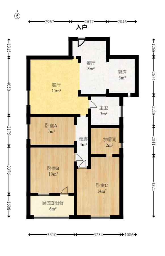 童话里  3室2厅1卫   62.00万 童话里  3室2厅1卫   62.00万户型图
