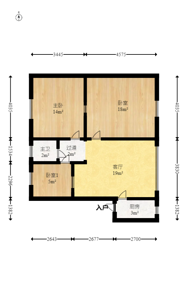 袁家岭省煤炭厅宿舍（芙蓉区省煤炭局小区）  3室2厅1卫   51.00万室内图1