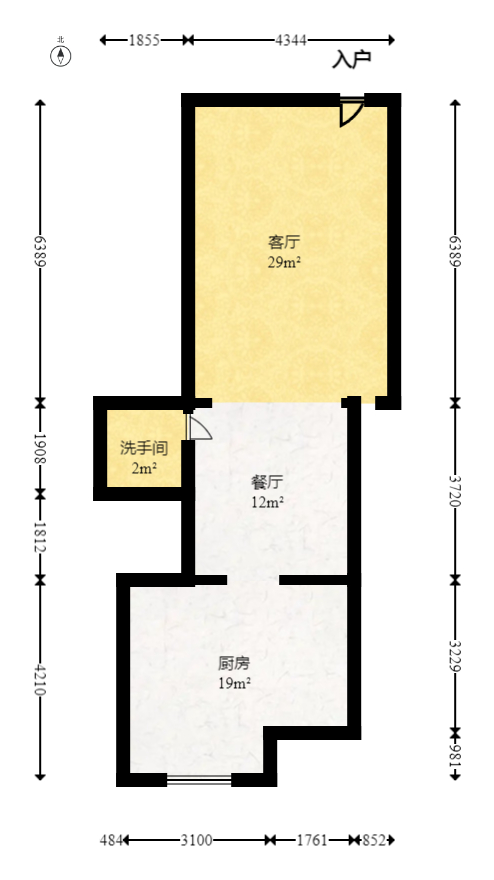 君悦星城  4室2厅2卫   85.00万室内图1